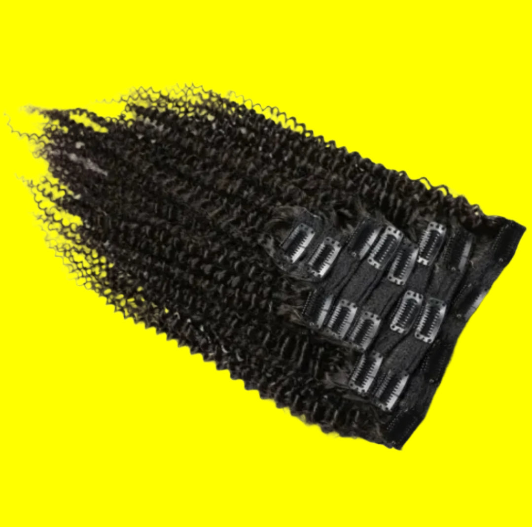Clip-In Kinky Curly Hair Extension Bundles