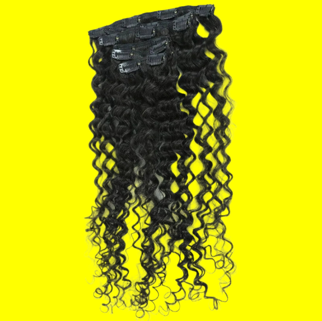 Clip-In Deep Wave Hair Extension Bundles