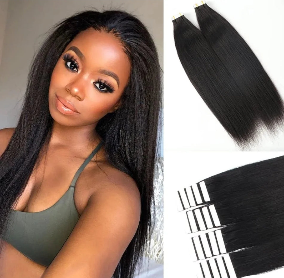 Kinky Straight Tape-In Extensions