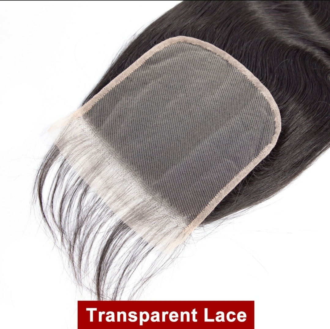 Top Grade Loose Wave 5x5 Transparent Lace Closure
