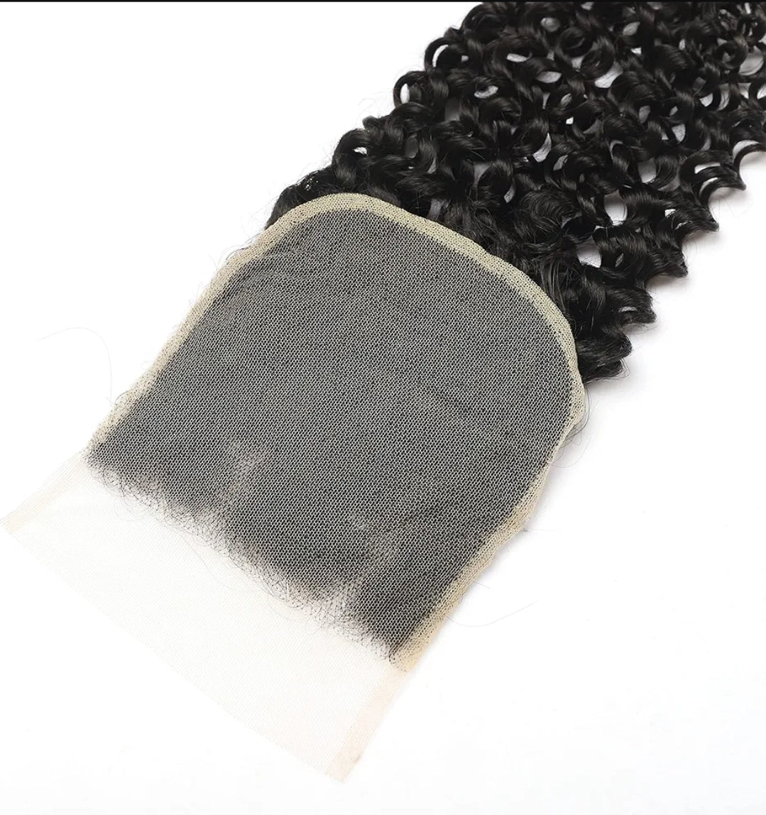 Top Grade Tight Curl 5x5 Transparent Lace Closure