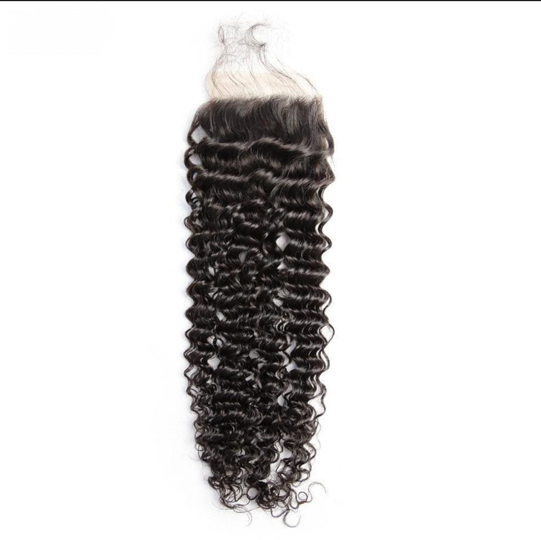 Top Grade Jerry Curl 5x5 Transparent Lace Closure