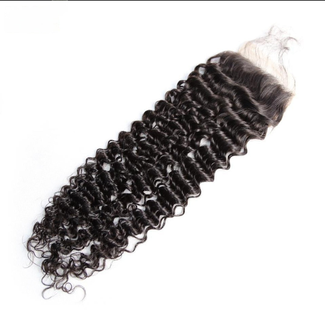 Top Grade Jerry Curl 5x5 Transparent Lace Closure