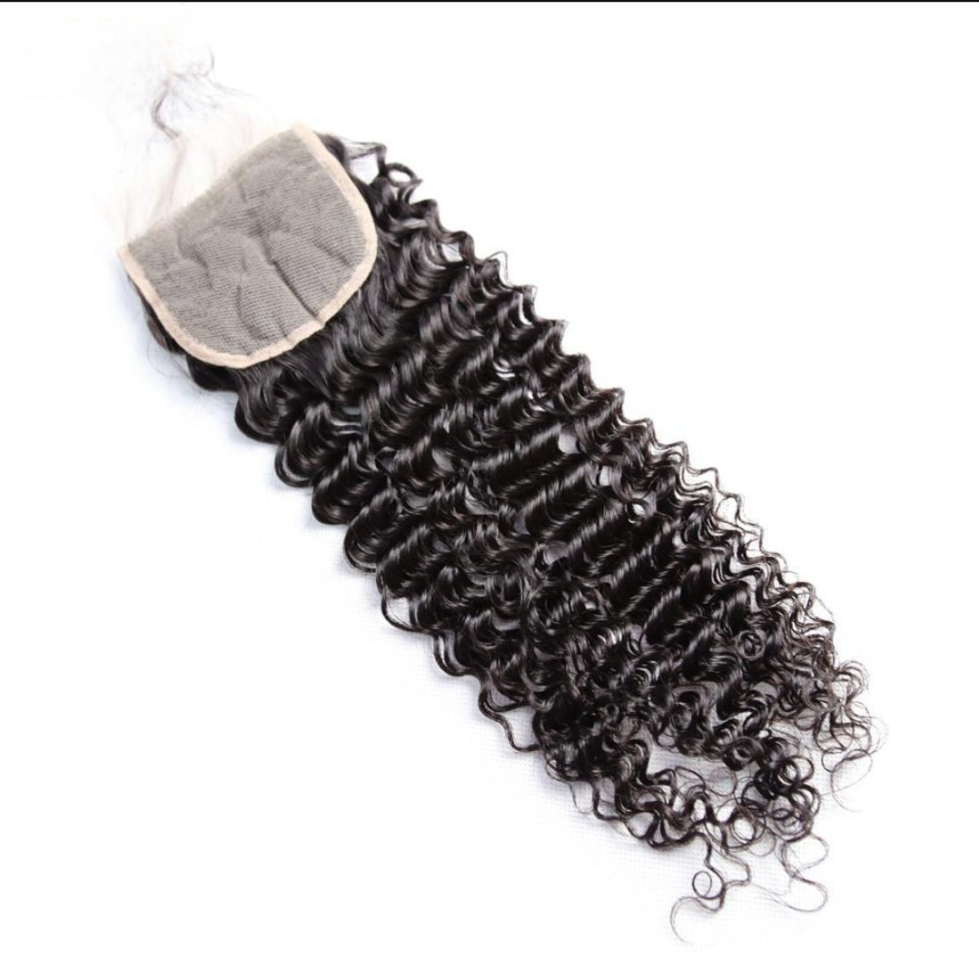 Top Grade Jerry Curl 5x5 Transparent Lace Closure