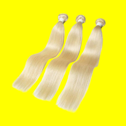 613 Blonde Straight Hair Extension Bundles