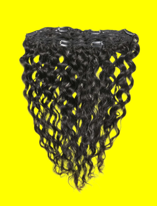 Clip-In Deep Wave Hair Extension Bundles