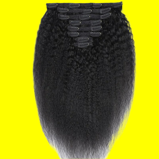 Clip-In Kinky Straight Hair Extension Bundles