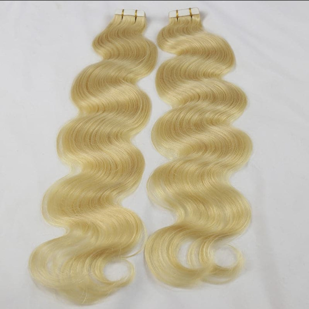 613 Blonde Body Wave Tape-In Extensions