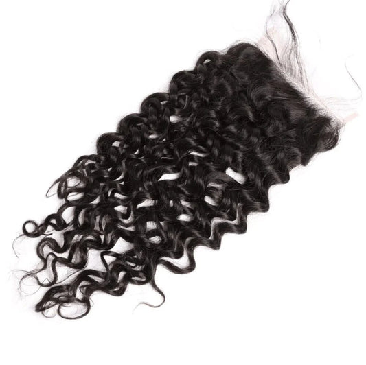 12A Water Wave 4x4 Transparent Lace Closure