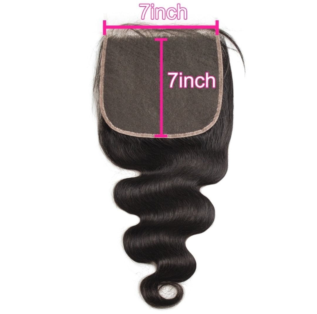 5A Body Wave 7x7 Transparent Lace Closure