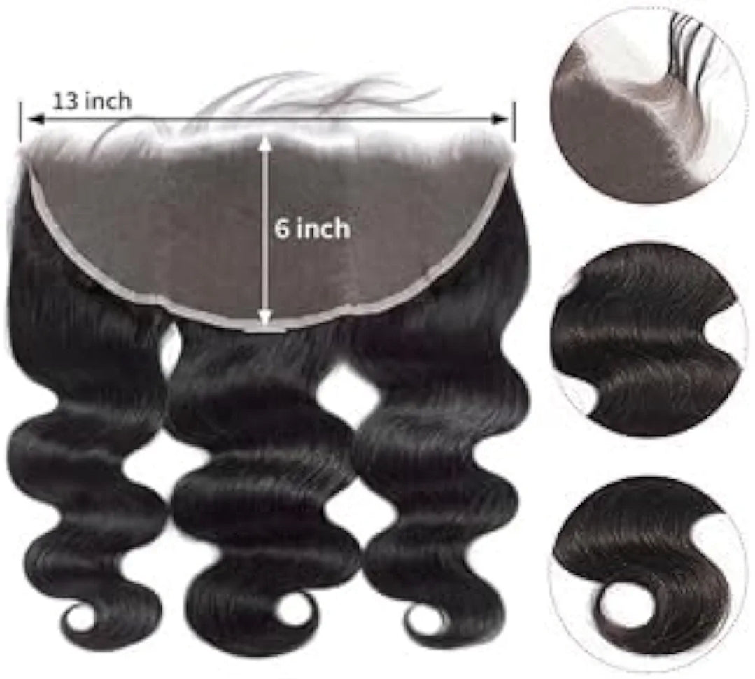 5A 13x6 Body Wave Transparent Lace Frontal