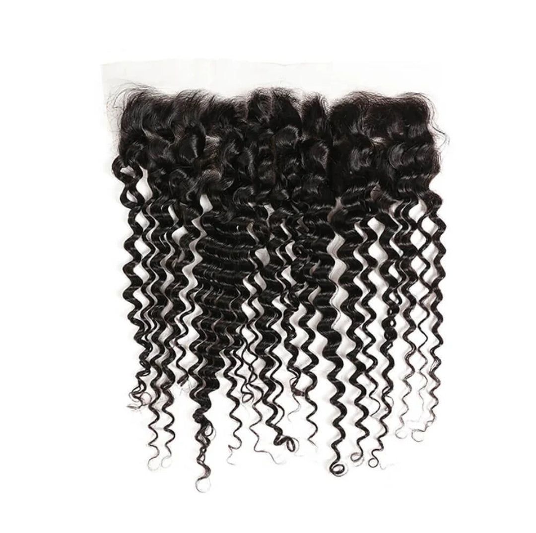 5A 13x6 Deep Wave Transparent Lace Frontal