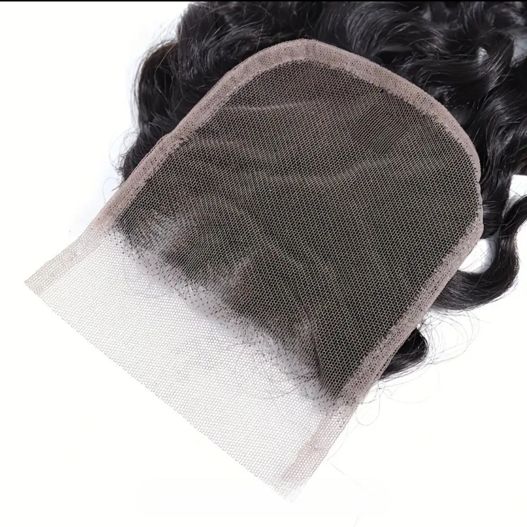 Top Grade Water Wave 4x4 Transparent Lace Closure