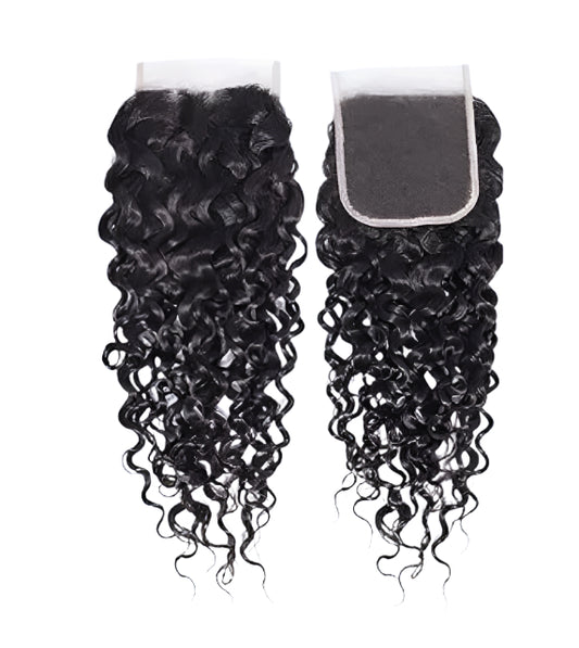 Top Grade Water Wave 5x5 Transparent Lace Closure