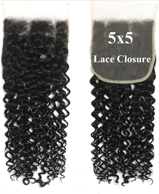 Top Grade Tight Curl 5x5 Transparent Lace Closure