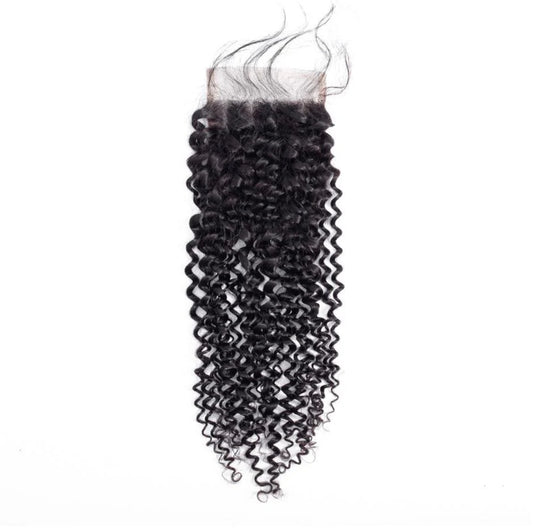 12A Kinky Curly 4x4 Transparent Lace Closure