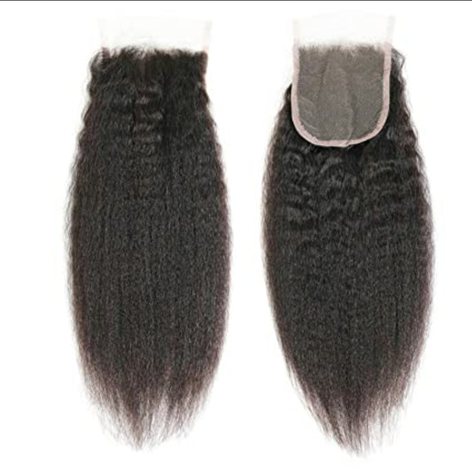 Top Grade Kinky Straight 5x5 Transparent Lace Closure