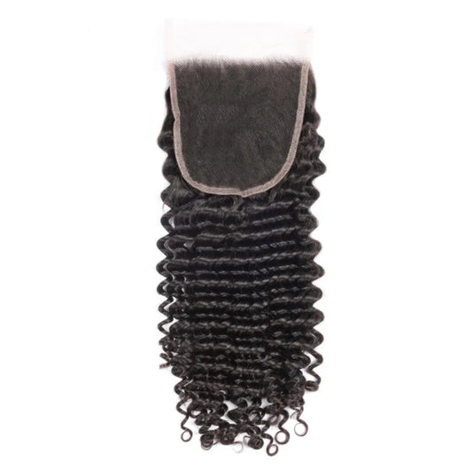 12A Jerry Curl 5x5 Transparent Lace Closure