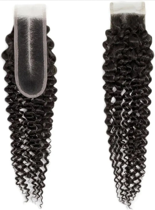 12A Kinky Curly 2x6 Transparent Lace Closure