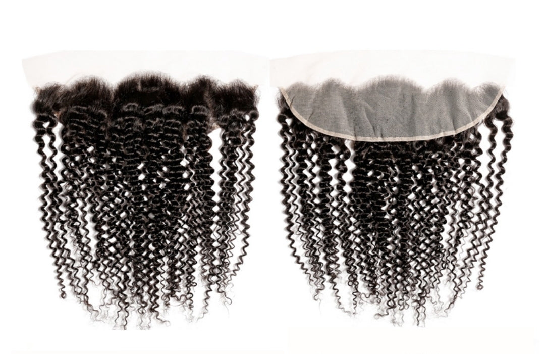 12A Kinky Curly 13x4 Transparent Lace Frontal