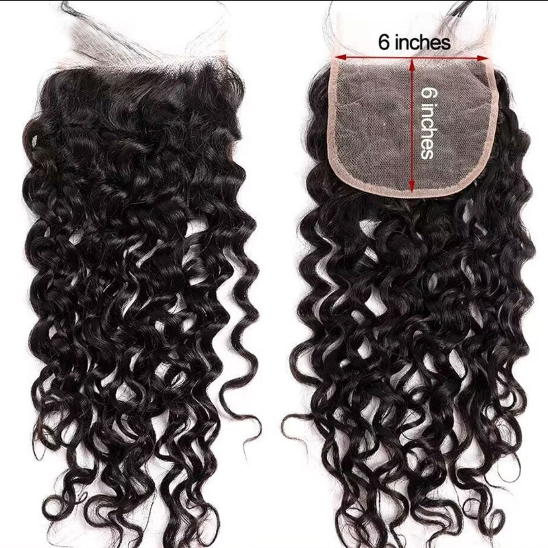 12A Water Wave 6x6 HD Lace Closure