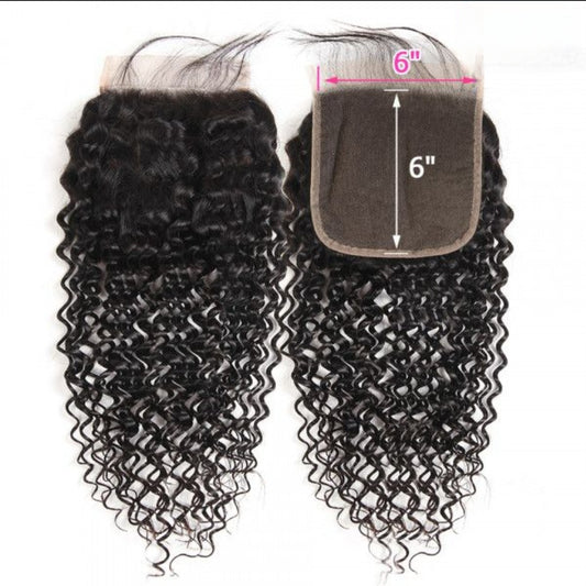 12A Jerry Curl 6x6 HD Lace Closure