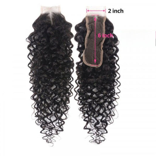 12A Jerry Curl 2x6 HD Lace Closure